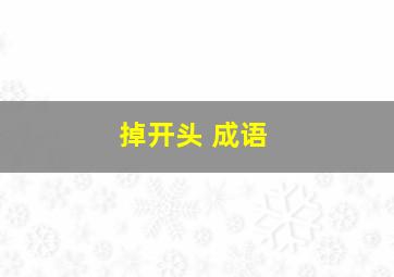 掉开头 成语